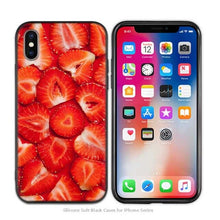 Load image into Gallery viewer, Case Cover for iPhone Silicone Phone Cases Soft Pink Marble Lace Fruits