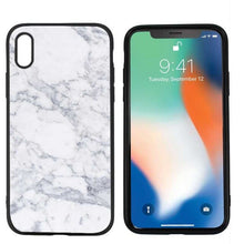 Load image into Gallery viewer, Marble tiles stone painting Black Scrub Silicone Case Cover for iPhone