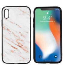 Load image into Gallery viewer, Marble tiles stone painting Black Scrub Silicone Case Cover for iPhone