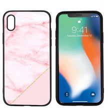Load image into Gallery viewer, Marble tiles stone painting Black Scrub Silicone Case Cover for iPhone