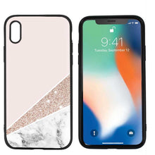 Load image into Gallery viewer, Marble tiles stone painting Black Scrub Silicone Case Cover for iPhone