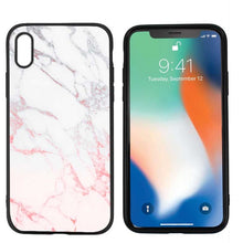 Load image into Gallery viewer, Marble tiles stone painting Black Scrub Silicone Case Cover for iPhone