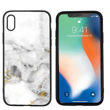 Load image into Gallery viewer, Marble tiles stone painting Black Scrub Silicone Case Cover for iPhone