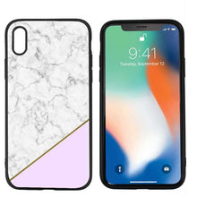 Load image into Gallery viewer, Marble tiles stone painting Black Scrub Silicone Case Cover for iPhone
