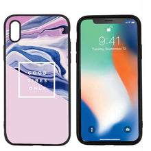 Load image into Gallery viewer, Marble tiles stone painting Black Scrub Silicone Case Cover for iPhone
