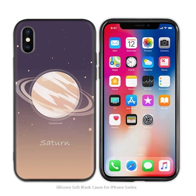 Case Cover for iPhone Soft Saturn Saturnus Planets