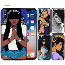 Load image into Gallery viewer, iPhone Silicone Phone Cases Soft Afro Girls thin