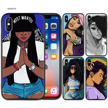 Load image into Gallery viewer, iPhone Silicone Phone Cases Soft Afro Girls thin