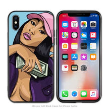 Load image into Gallery viewer, iPhone Silicone Phone Cases Soft Afro Girls thin