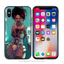 Load image into Gallery viewer, iPhone Silicone Phone Cases Soft Afro Girls thin