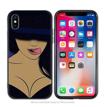 Load image into Gallery viewer, iPhone Silicone Phone Cases Soft Afro Girls thin