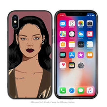 Load image into Gallery viewer, iPhone Silicone Phone Cases Soft Afro Girls thin