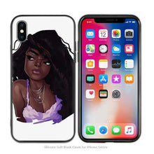 Load image into Gallery viewer, iPhone Silicone Phone Cases Soft Afro Girls thin
