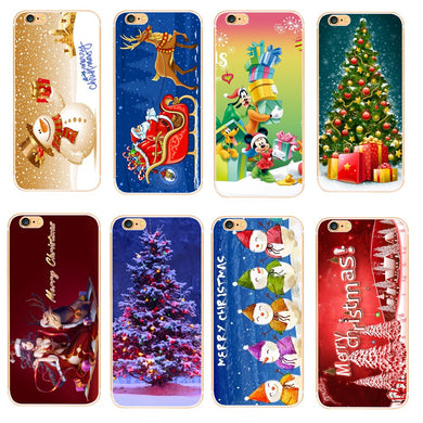 Happy New Year Merry Christmas Snowman Santa Claus Phone Case for iphone