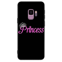 Load image into Gallery viewer, For Samsung Black Silicone Phone Case King Queen Couple crown Style