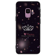 Load image into Gallery viewer, For Samsung Black Silicone Phone Case King Queen Couple crown Style