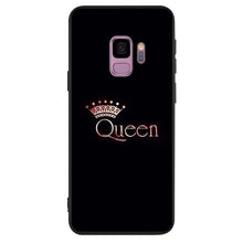 Load image into Gallery viewer, For Samsung Black Silicone Phone Case King Queen Couple crown Style