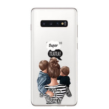 Load image into Gallery viewer, Phone Cover cartoon Super dad Hair Baby Mom Girl Case For Samsung