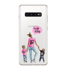 Load image into Gallery viewer, Phone Cover cartoon Super dad Hair Baby Mom Girl Case For Samsung