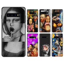 Load image into Gallery viewer, Van gogh Starry Mona Lisa Black Silicone Cases for Samsung