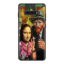 Load image into Gallery viewer, Van gogh Starry Mona Lisa Black Silicone Cases for Samsung