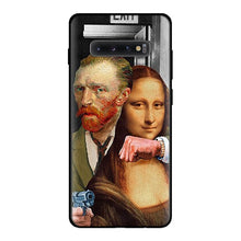 Load image into Gallery viewer, Van gogh Starry Mona Lisa Black Silicone Cases for Samsung