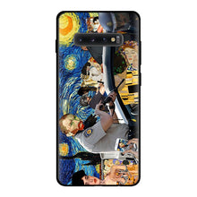 Load image into Gallery viewer, Van gogh Starry Mona Lisa Black Silicone Cases for Samsung