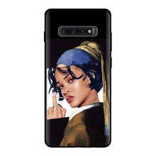 Load image into Gallery viewer, Van gogh Starry Mona Lisa Black Silicone Cases for Samsung