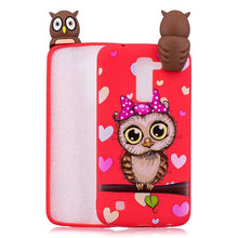 Load image into Gallery viewer, 3D Soft Silicone TPU Case For LG Cute Panda Owl Unicorn Phone Cases For LG