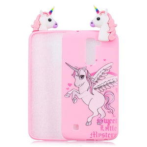 3D Soft Silicone TPU Case For LG Cute Panda Owl Unicorn Phone Cases For LG